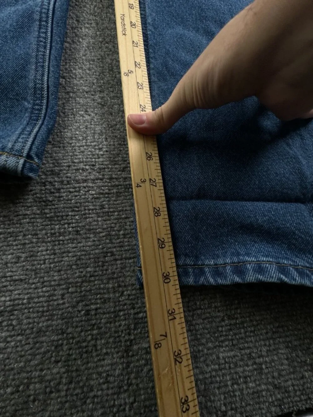 Carhartt B172 DST Jeans Flannel Lined Relaxed Fit Blue Cotton Denim ACTL 39x30